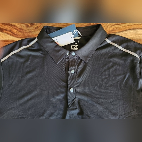 Cutter & Buck Black Performance DryTec 50+UPF Polo Shirt - Picture 4 of 6
